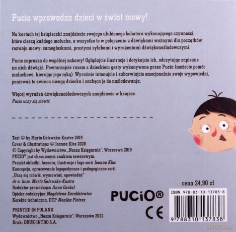 Pucio. Zabawy gestem i dźwiękiem - Marta Galewska-Kustra, Joanna Kłos [KSIĄŻKA]