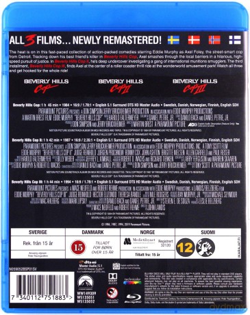 Beverly Hills Cop 1-3 (Gliniarz z Beverly Hills 1-3) [3xBlu-Ray]