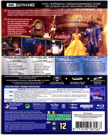 Beauty and the Beast (Piękna i Bestia) (Disney) [Blu-Ray 4K]+[Blu-Ray]
