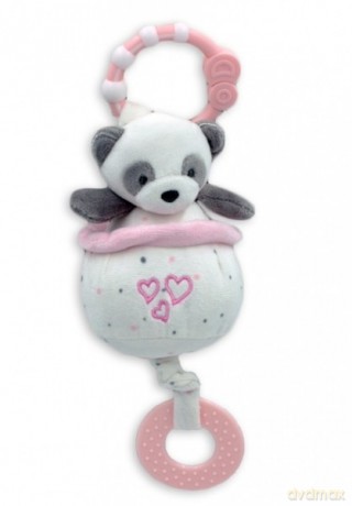 Pozytywka Panda różowa 13 cm
