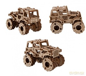 Drewniane puzzle 3D. Monster Truck 1 [PUZZLE]
