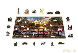 Drewniane Puzzle z figurkami - Rowery w Amsterdamie rozm. XL, 600 el. [PUZZLE]