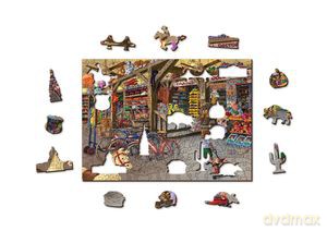 Drewniane Puzzle z figurkami - Świat zabawek rozm. M, 200 el. [PUZZLE]