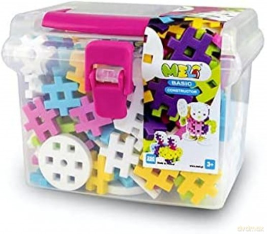 Klocki Meli Basic Constructor Pink Travel Box 250 el. [KLOCKI]