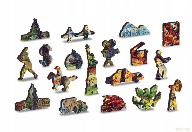 Puzzle drewniane 3D Domek w lesie A cottage in the woods L [PUZZLE]