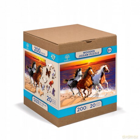 Puzzle drewniane. Wild Horses on the Beach M [PUZZLE]