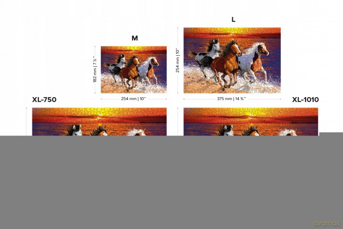 Puzzle drewniane. Wild Horses on the Beach M [PUZZLE]
