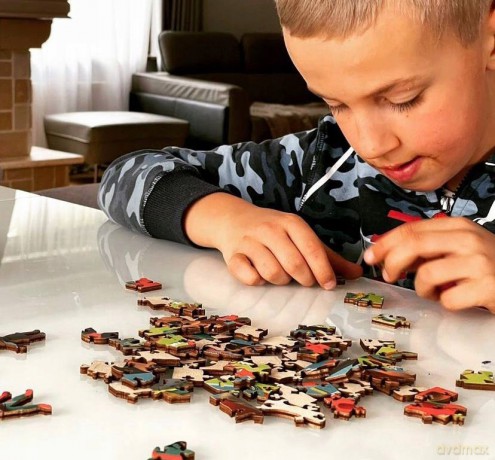 Puzzle drewniane. Wild Horses on the Beach M [PUZZLE]