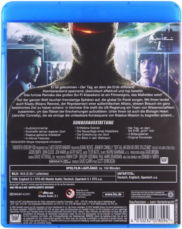 The Day the Earth Stood Still (Dzień, w którym zatrzymała się Ziemia) [Blu-Ray]
