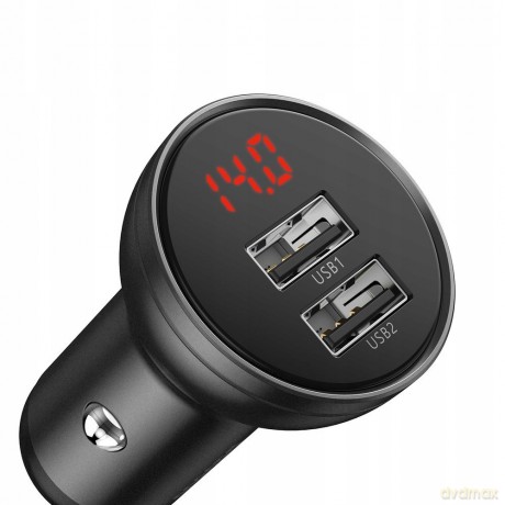 Baseus Ładowarka Samochodowa 24 W + Kabel Usb 3w1 Tzccbx-0g