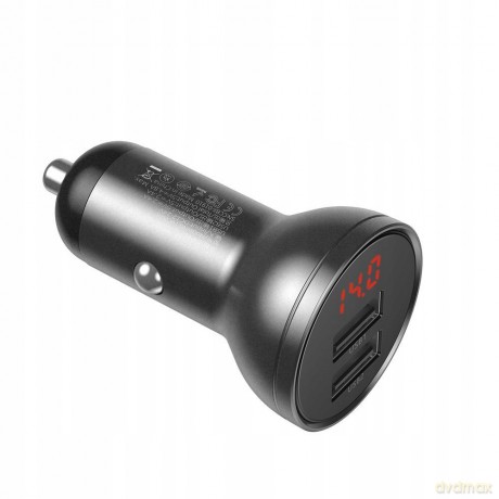 Baseus Ładowarka Samochodowa 24 W + Kabel Usb 3w1 Tzccbx-0g