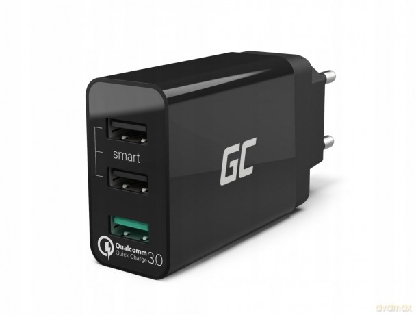 Green Cell Ładowarka Sieciowa Charge Source 3 3xusb 30w Qc 3.0