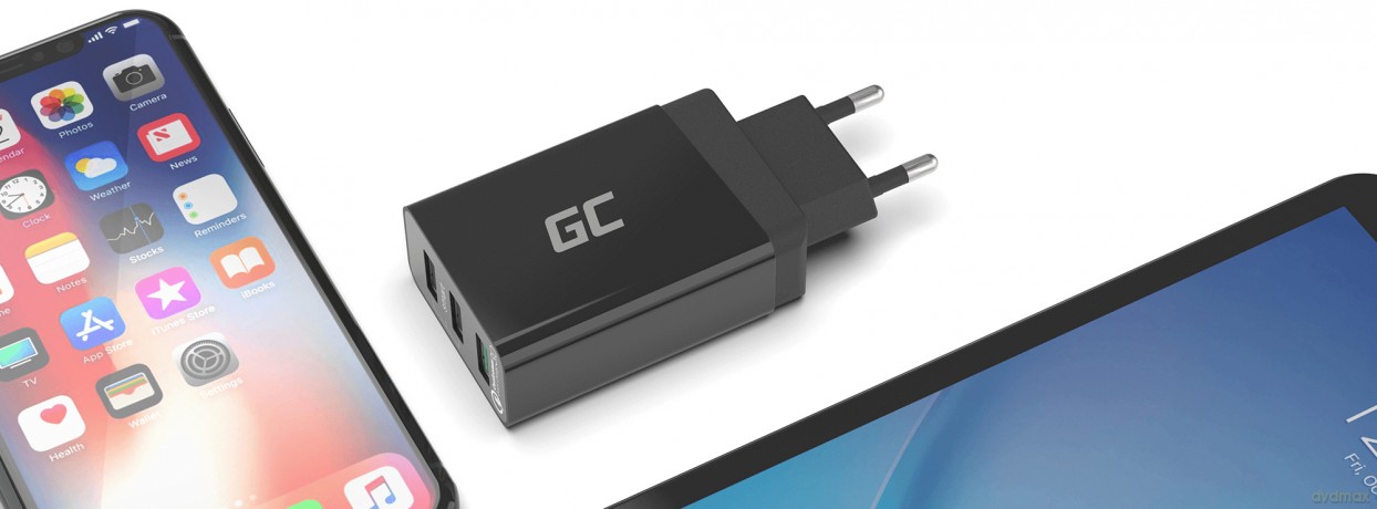 Green Cell Ładowarka Sieciowa Charge Source 3 3xusb 30w Qc 3.0