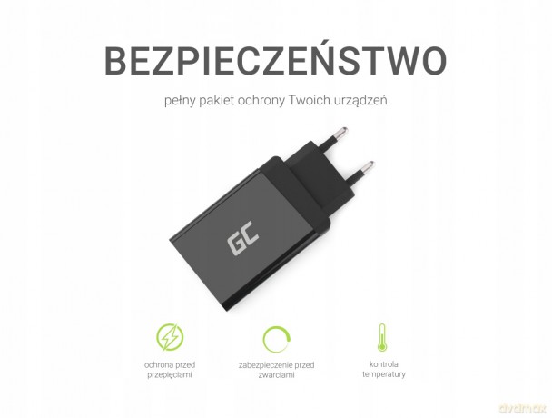 Green Cell Ładowarka Sieciowa Charge Source 3 3xusb 30w Qc 3.0