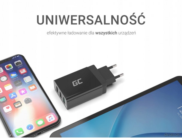 Green Cell Ładowarka Sieciowa Charge Source 3 3xusb 30w Qc 3.0