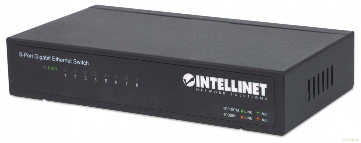 Intellinet Switch Gigabit 8x 10/100/1000 Mbps Rj45 Desktop Metalowy 530347
