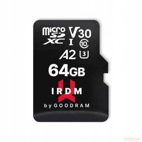 Karta mSDXC GOODRAM 64GB IRDM UHS I U3 A2 + adapter