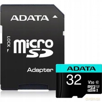Karta pamięci z adapterem ADATA AUSDH32GUI3V30SA2-RA1 (32GB; Class 10, V30; + adapter)
