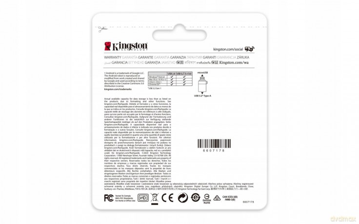KINGSTON FLASH 32GB DataTraveler MicroDuo 3 Gen2 + microUSB (Android/OTG)