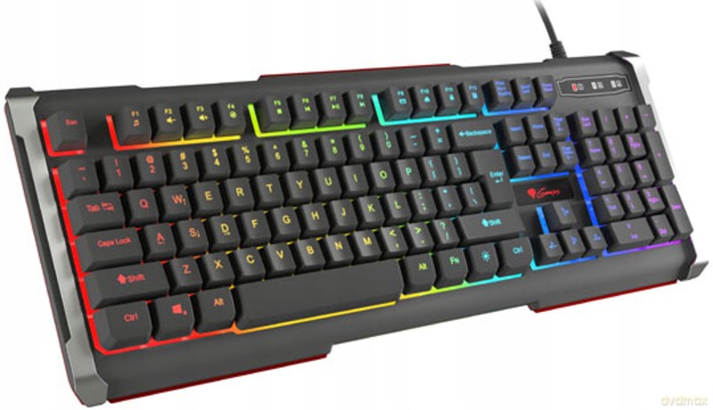 Klawiatura membranowa NATEC Rhod 400 RGB NKG-0993 (USB 2.0; (EU); kolor czarny)