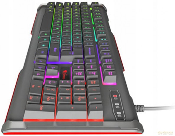 Klawiatura membranowa NATEC Rhod 400 RGB NKG-0993 (USB 2.0; (EU); kolor czarny)