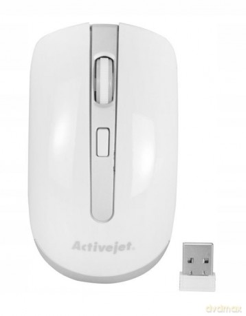 Mysz Activejet AMY-320WS (optyczna; 1600 DPI; kolor biały)