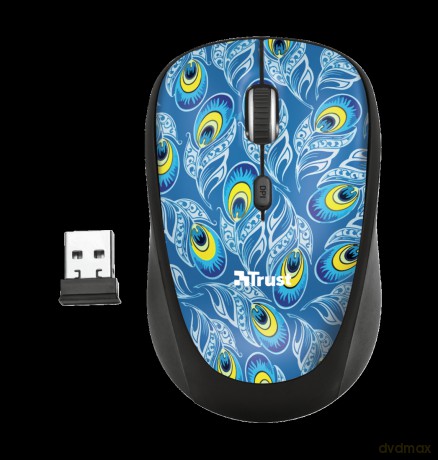 Mysz Trust Yvi Wireless Peacock 23388 (optyczna; 1600 DPI; kolor niebieski)
