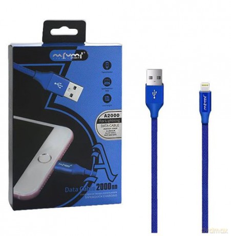 Nafumi Kabel USB Lightning 3a Niebieski 3000mah Quick Charger Qc 3.0 2m Iphone Nfm-A2000 Blue