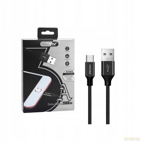 Nafumi Kabel Usb Micro 3a Nafumi Czarny 3000mah Quick Charger Qc 3.0 2m Nfm-A1000 Nfm-A1000 Czarny