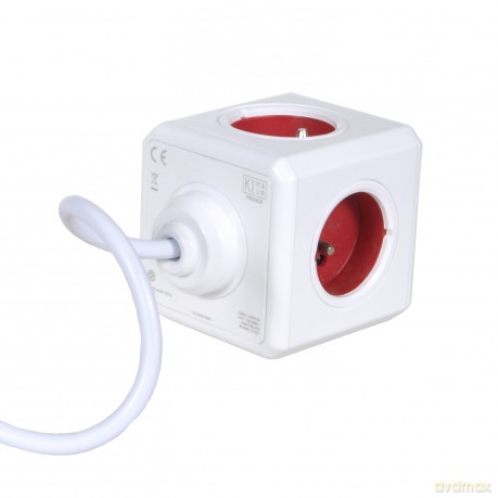 Przedłużacz allocacoc PowerCube Extended USB 2402RD/FREUPC (1,5m; kolor czerwony)