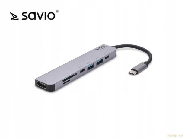 Savio Wielofunkcyjny Hub USB Typ C 7w1 Ak-47