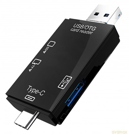 Vakoss Czytnik Kart 6w1 Usb A/ Micro Usb/ Usb C/ Sd/ Micro Sd/ Usb Tc-R425x
