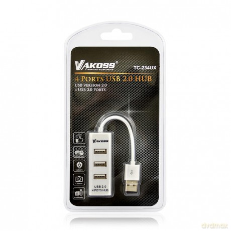 Vakoss Hub Usb 2.0 4 Porty Tc-234ux