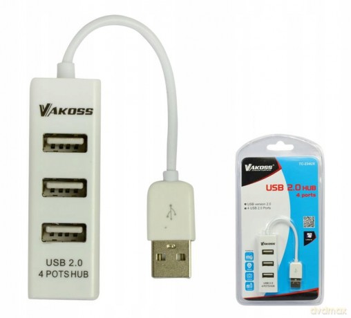 Vakoss Hub Usb 2.0 4 Porty Tc-234ux