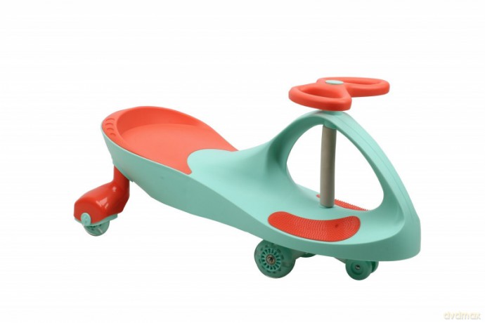 Jeździk Grawitacyjny Swing Car model 8097 Kauczukowe Koła LED mięta-malina