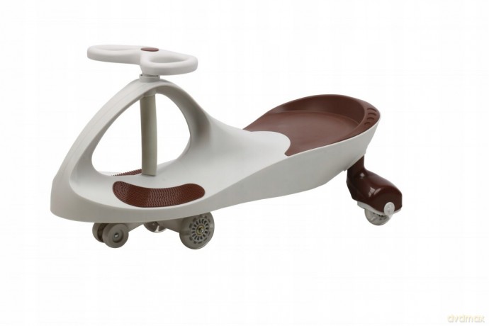 Jeździk Grawitacyjny Swing Car model 8097 Kauczukowe Koła LED szary-brąz