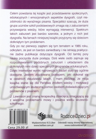 Pomóż Dziecku Z Dysgrafią - J.Lewinson [KSIĄŻKA]