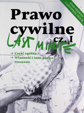 Last Minute Prawo Cywilne Część 1 2021 - Anna Gólska [KSIĄŻKA]