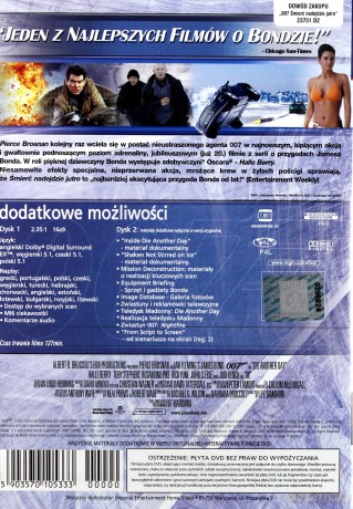 007 James Bond Śmierć nadejdzie jutro [2DVD]