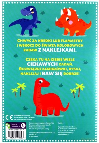 Wyspa dinozaurów. Łamigłówki i naklejki. Baw się [KSIĄŻKA]