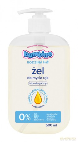 Bambino Rodzina Żel do mycia rąk hipoalergiczny 500 ml