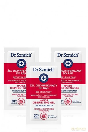 Dr Szmich Żel dezynfekujący do rąk - 70% alkoholu 2 ml saszetka