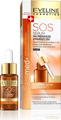 Eveline Facemed+ Serum SOS na pierwsze zmarszczki na noc 18 ml