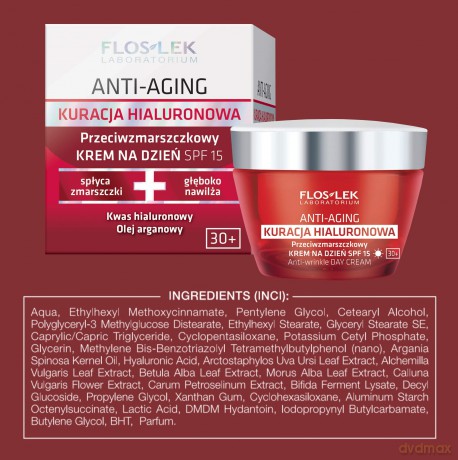 Floslek Anti Aging Kuracja Hialuronowa Krem przeciwzmarszczkowy na dzień 50 ml