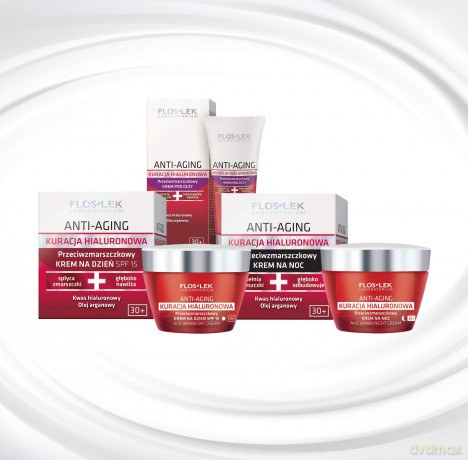 Floslek Anti Aging Kuracja Hialuronowa Krem przeciwzmarszczkowy na dzień 50 ml