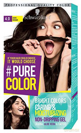Schwarzkopf Pure Color Farba do włosów w żelu nr 4.0 Dark Brown