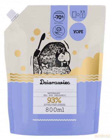YOPE Żel pod prysznic DZIURAWIEC 800 ml - zapas