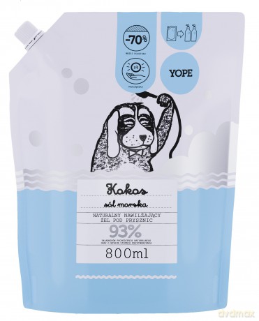 YOPE Żel pod prysznic KOKOS i SÓL MORSKA 800 ml - zapas