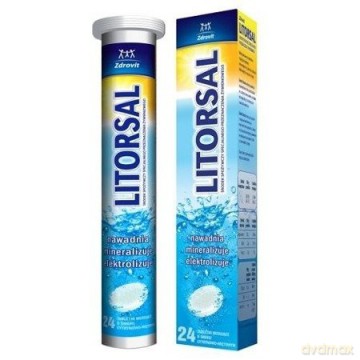 Zdrovit Tabletki musujące Litorsal - smak cytrynowo-miętowy-24 szt
