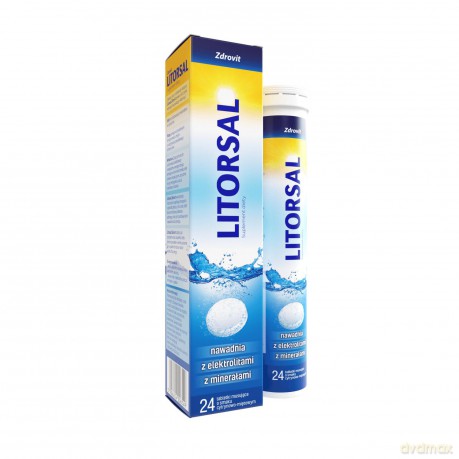 Zdrovit Tabletki musujące Litorsal - smak cytrynowo-miętowy-24 szt